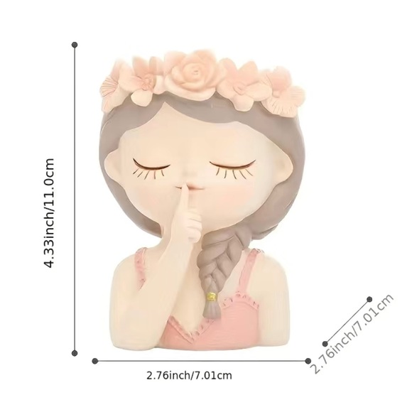 Lot of 2 Adorable resin planter - Picture 3 of 4